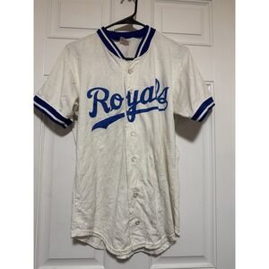 Vintage Rawlings Kansas City Royals Blank Jersey Sz Medium Made In Usa